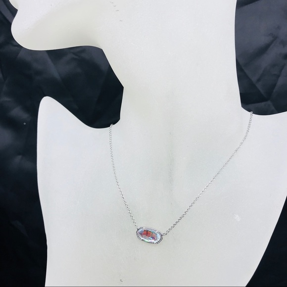 Kendra Scott Elisa Dichroic silver tone necklace - Picture 2 of 4